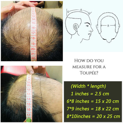Thin Skin 0.03mm Natural Hair Toupee for Men