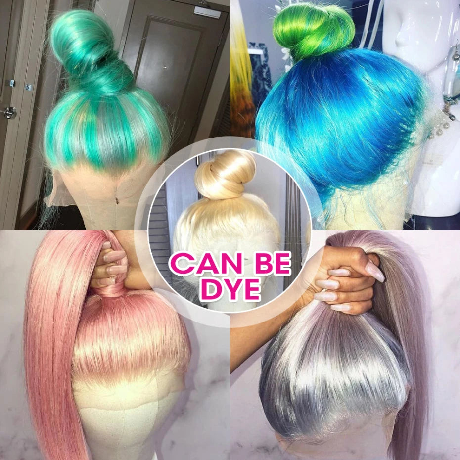 13x6 360 Lace Wig Human Hair Pre Plucked Blonde