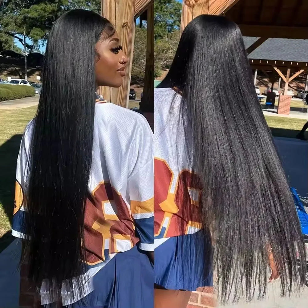 Bone Straight Raw Human Hair Bundles 36 40 Inch Black