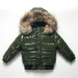 Black Down Winter Parka Jacket for Boys and Girls