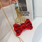 Golden Acrylic Round Clutch Purse for Parties