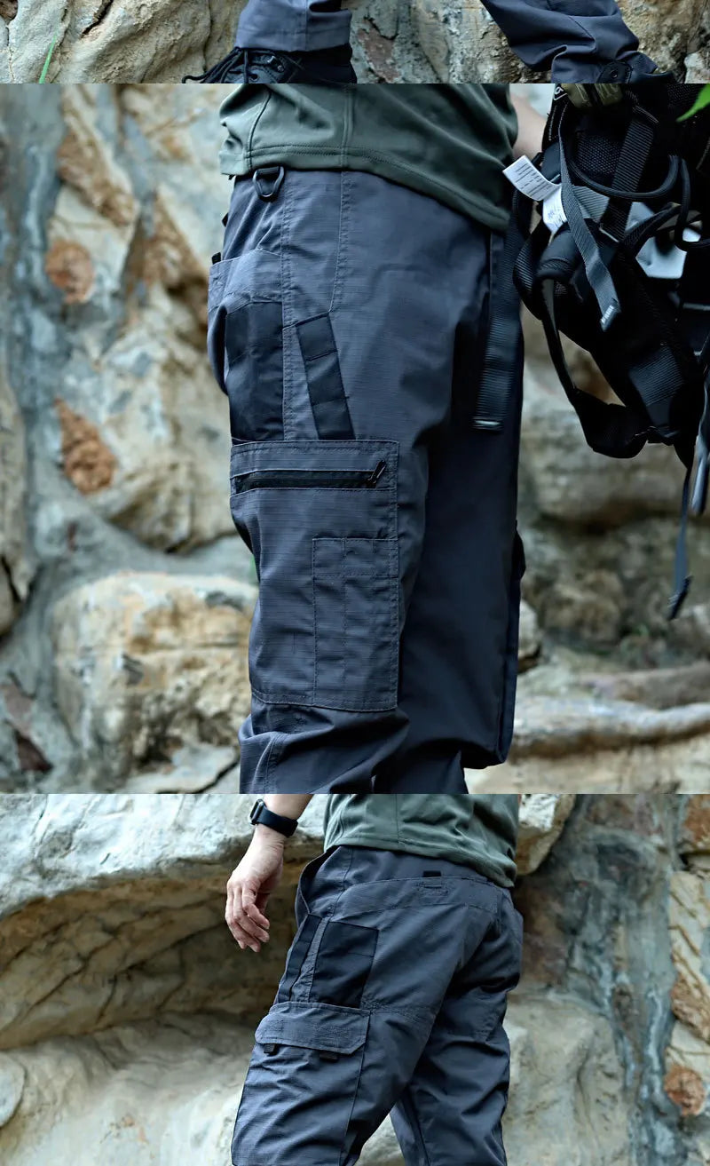 Men's Cargo Trousers Waterproof Multi-Pocket Pants