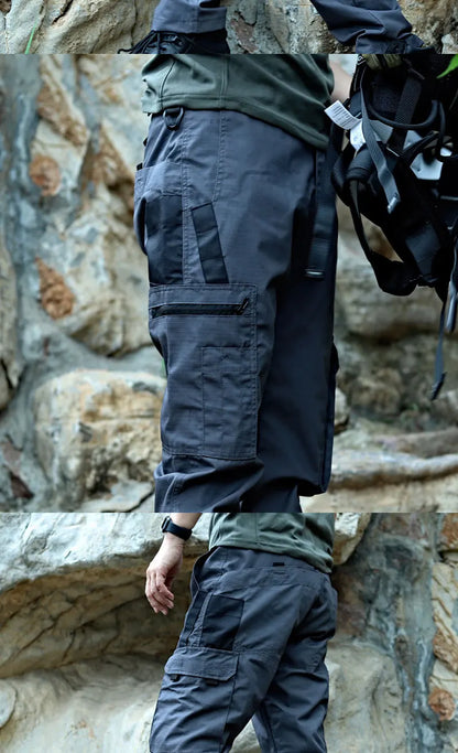 Men's Cargo Trousers Waterproof Multi-Pocket Pants