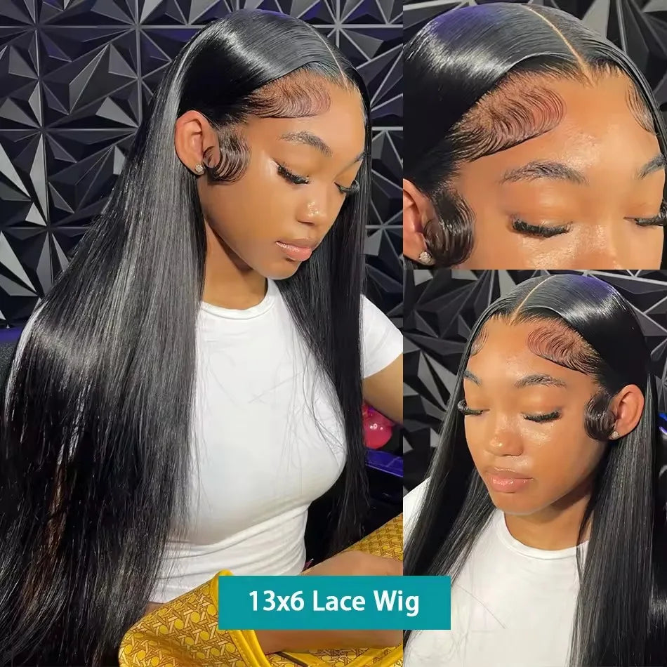 Bone Straight 30 Inch HD Lace Frontal Human Hair Wig