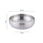 Stainless Steel Double Layer Cold Noodle Bowl Gold Silver