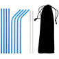 Colorful Metal Drinking Straws Set Stainless Steel