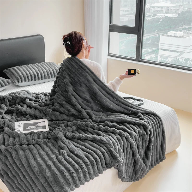 Soft Plush Coral Fleece Blanket for All Seasons