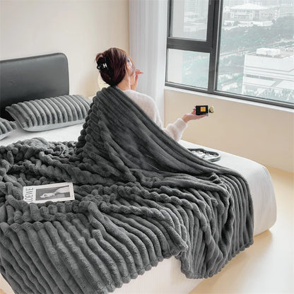 Soft Plush Coral Fleece Blanket for All Seasons
