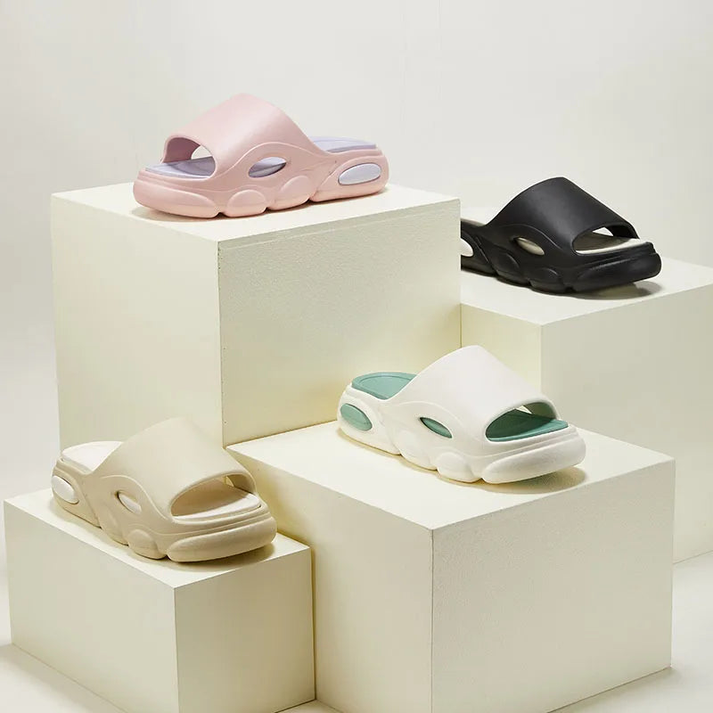 Men's Summer Platform Slides EVA Non-slip Beach Shoes