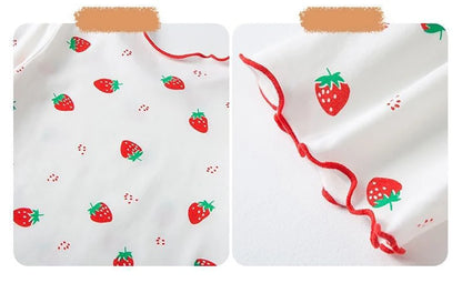 Girl Summer Pajama Sets Cartoon Pattern Ice Silk