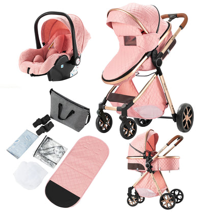 Lightweight 3 in 1 Baby Stroller Travel System