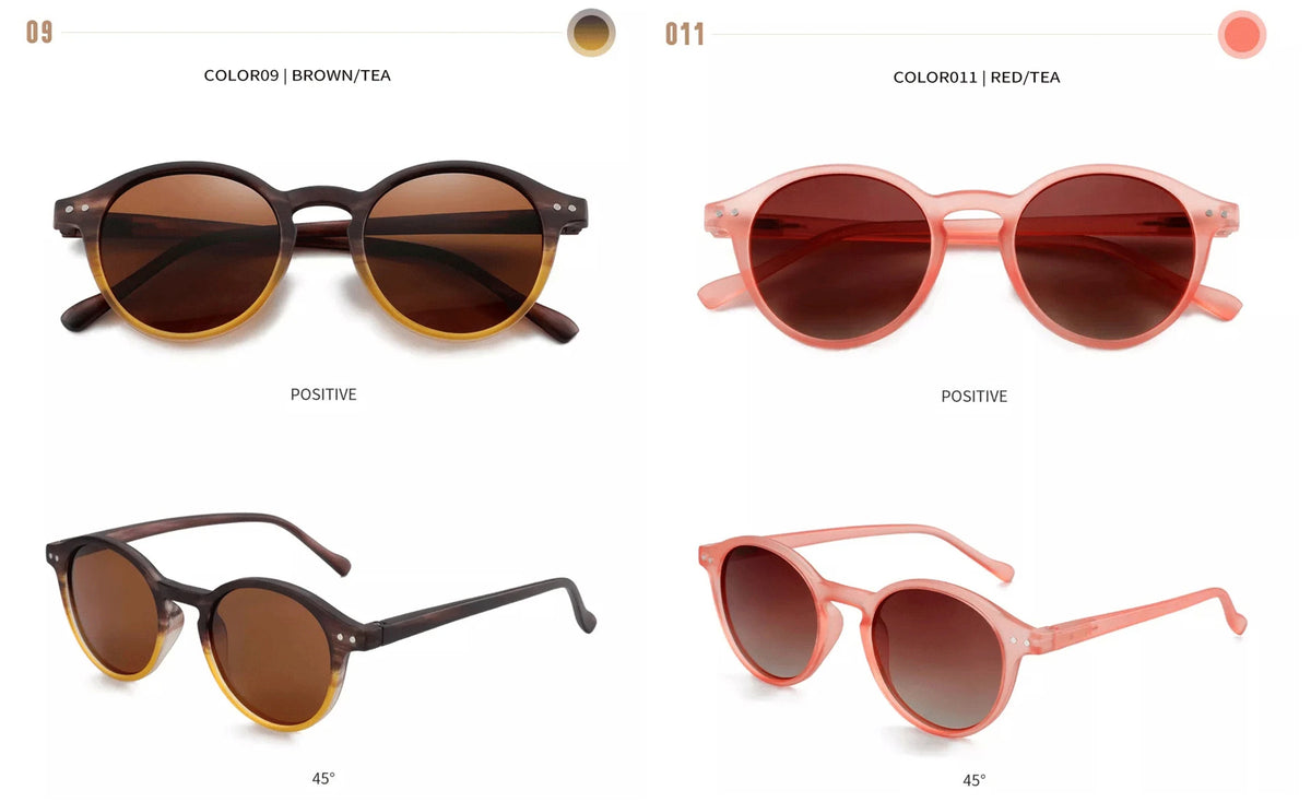 ZENOTTIC Retro Circular Polarized Sunglasses S Size