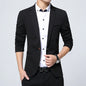Men's Slim Fit Polyester Suit Blazer for Formal Wear