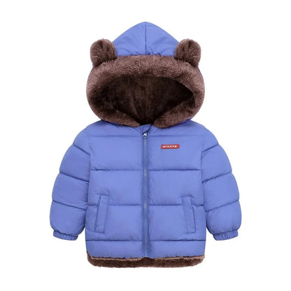 Thick Winter Jacket for Kids Hooded Cotton Outerwear