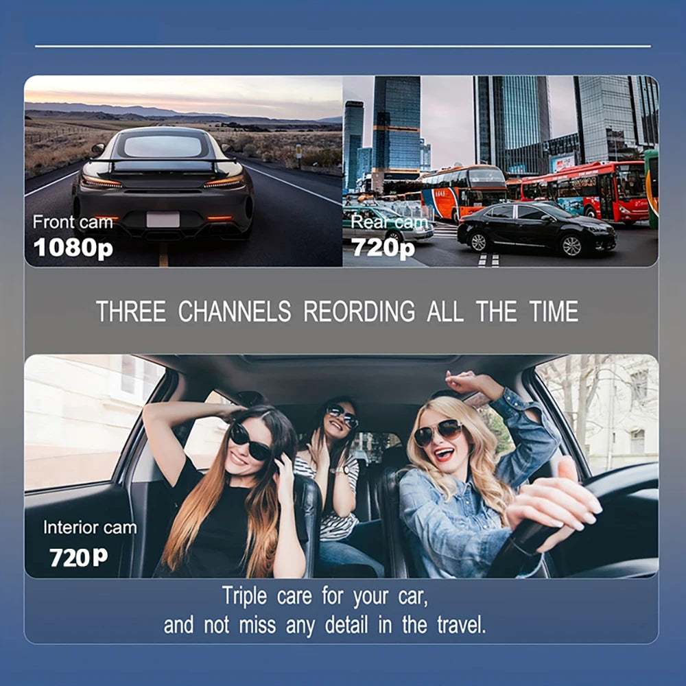 1080P WiFi Dash Cam with Front and Rear Cameras
