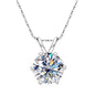 D Color Moissanite Diamond Pendant Necklace 18K Gold Plated