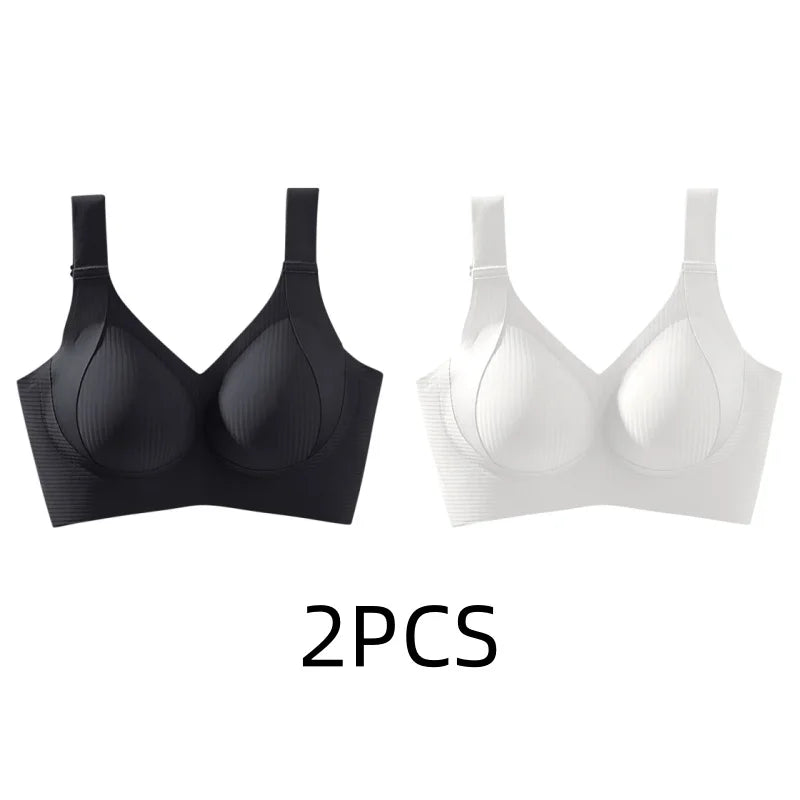 Women's Seamless Wire-Free Bra, Thin Style, Large Size