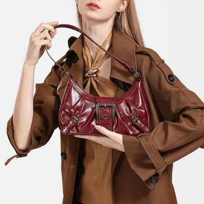 Y2K Retro Pleated Hobo Shoulder Bag for Women