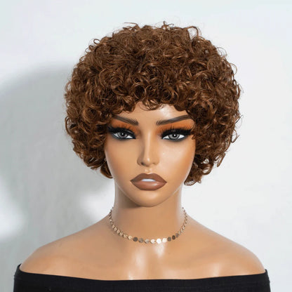 Brazilian Afro Puff Pixie Bob Wig 99J Natural Brown