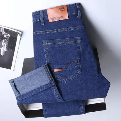 Men's Black Blue Stretch Jeans Casual Slim Fit Trousers