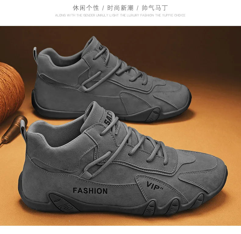Men's Casual Hiking Shoes with Anti-Slip Comfort