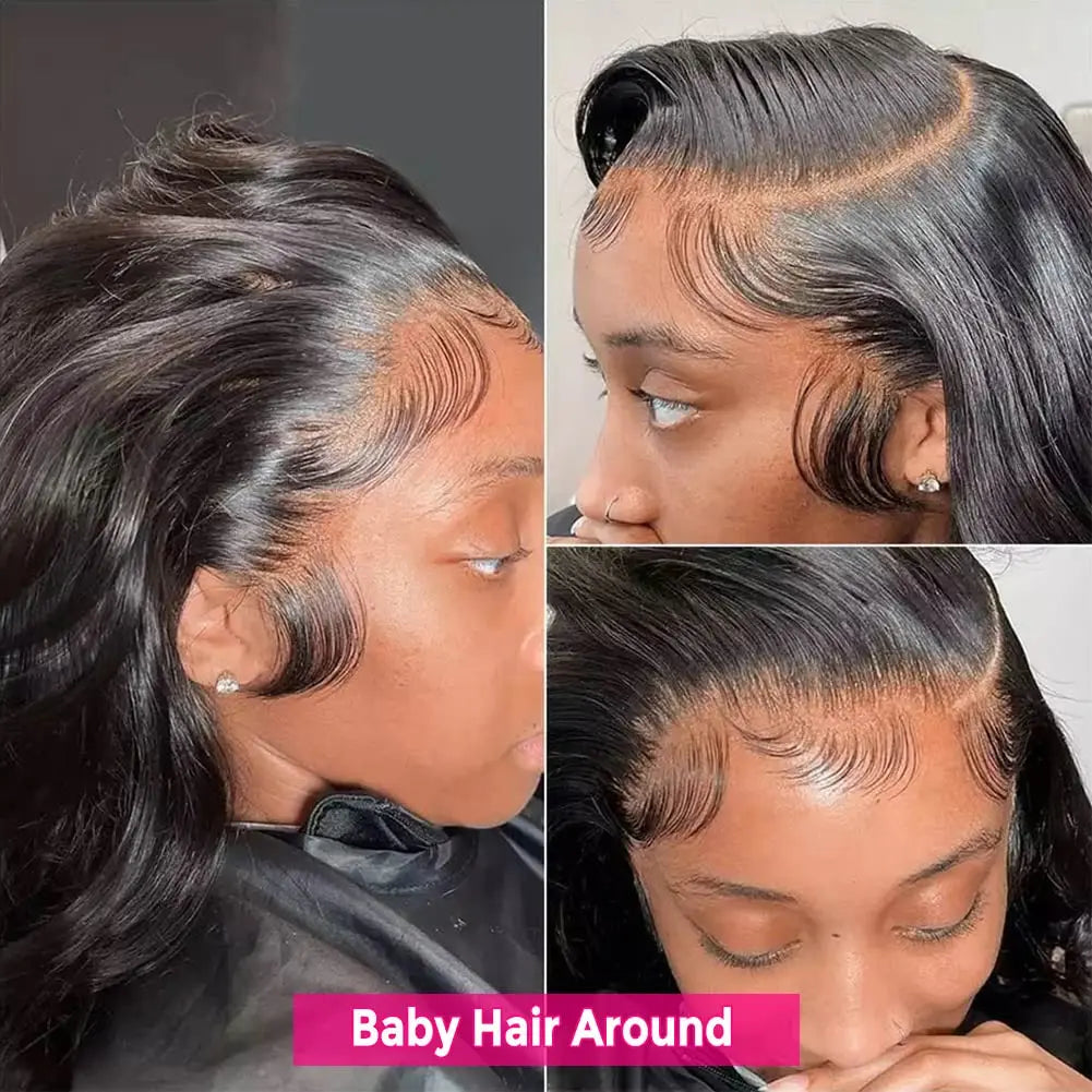 40 Inch Straight Human Hair Lace Front Wig Glueless