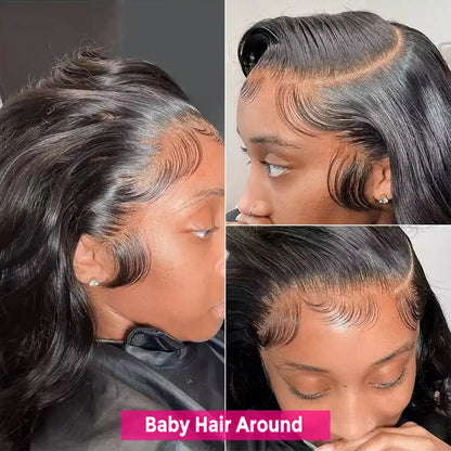 40 Inch Straight Human Hair Lace Front Wig Glueless