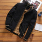 Men's Thickened Fleece Aviator Jacket in Solid Color