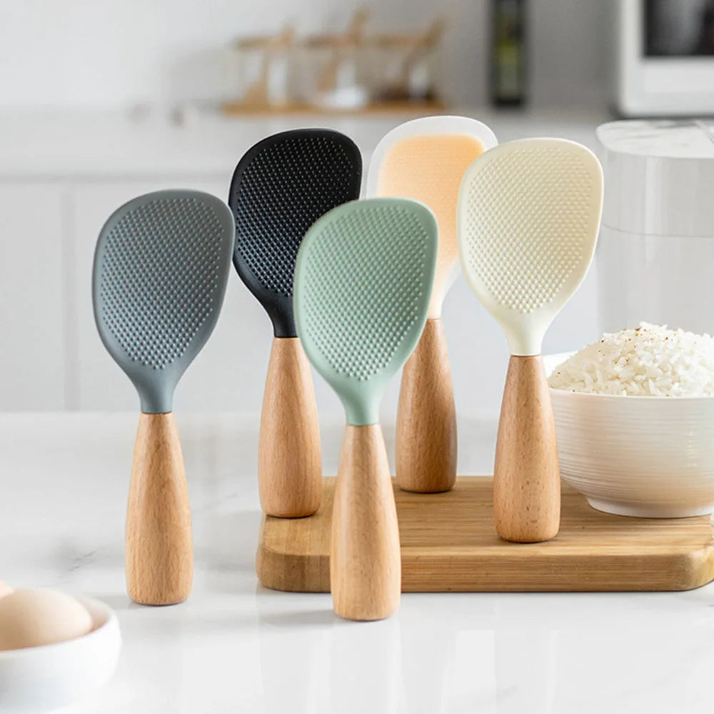 Silicone Non-stick Cooking Spoon Durable Kitchen Gadget