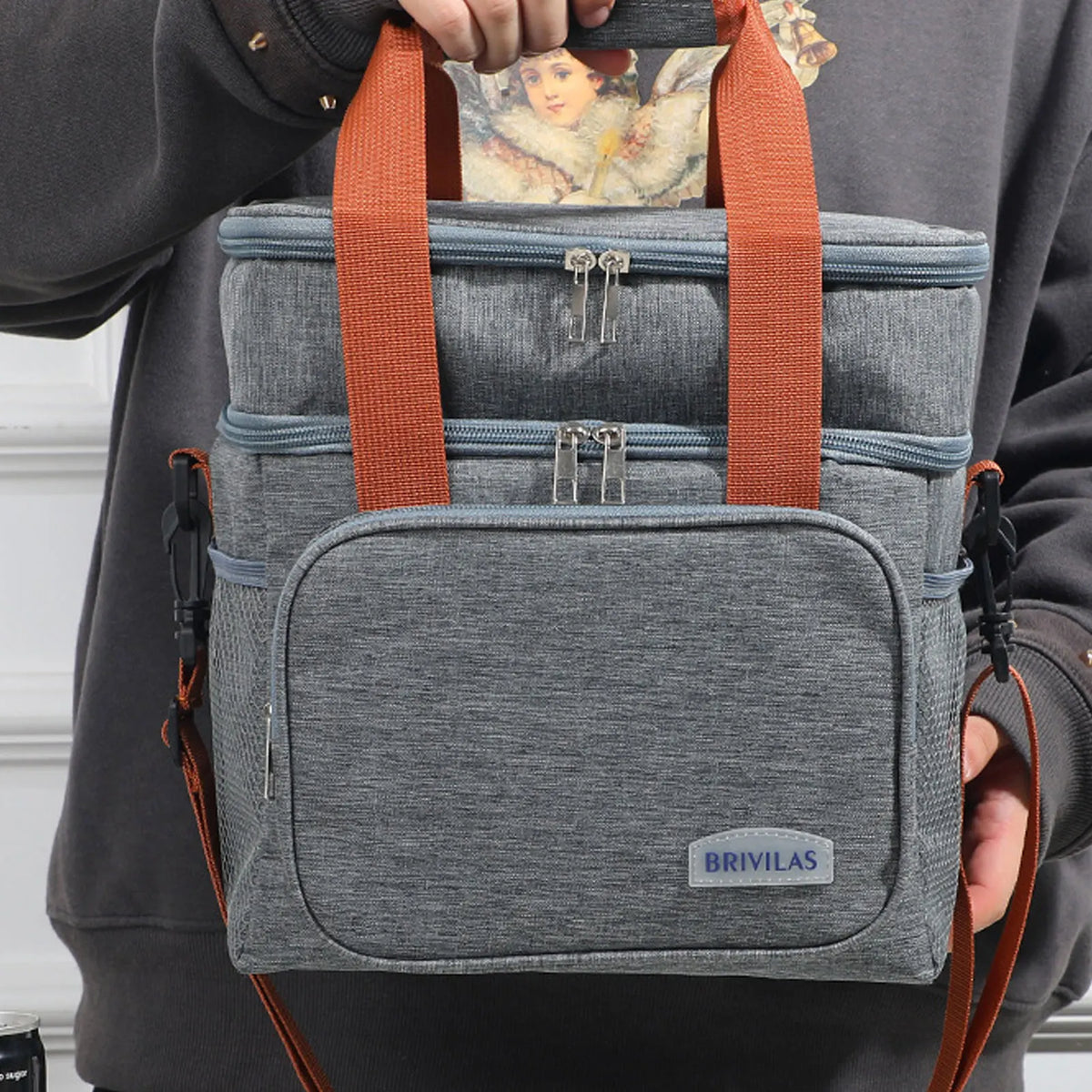 Portable Insulated Lunch Bag Oxford Cloth Waterproof