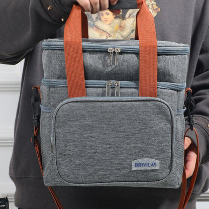 Portable Insulated Lunch Bag Oxford Cloth Waterproof