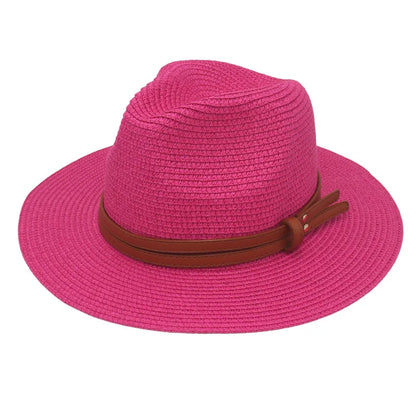 Straw Panama Sun Hat for Women Beach Leisure