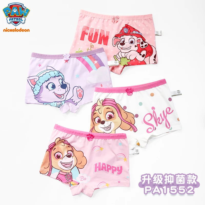 4PCS Paw Patrol Skye Cotton Girls Briefs