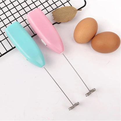 Mini Battery Powered Electric Egg Beater Stainless Steel