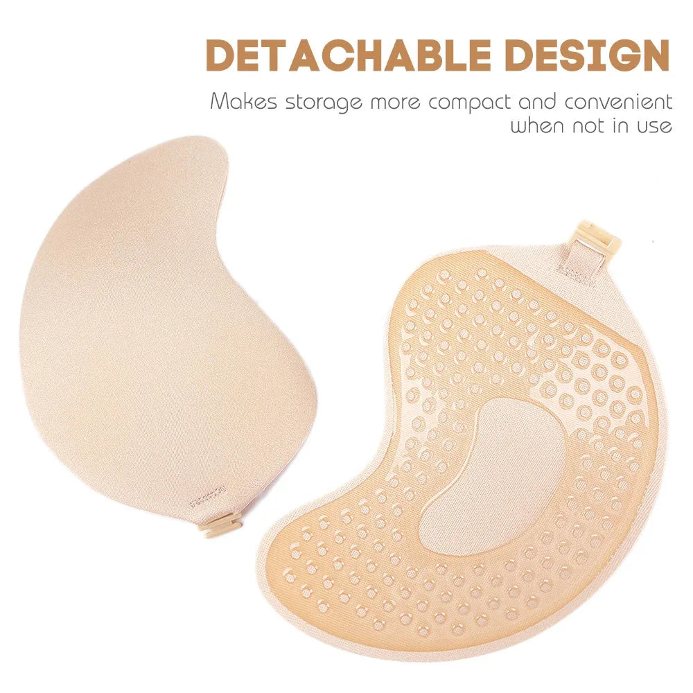 Invisible Push Up Bra Self-Adhesive Silicone Black Skin