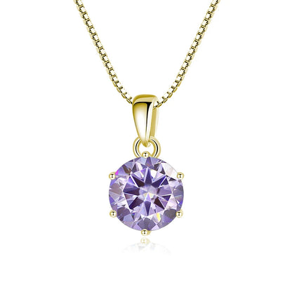 Moissanite Pendant Necklace 925 Sterling Silver Women