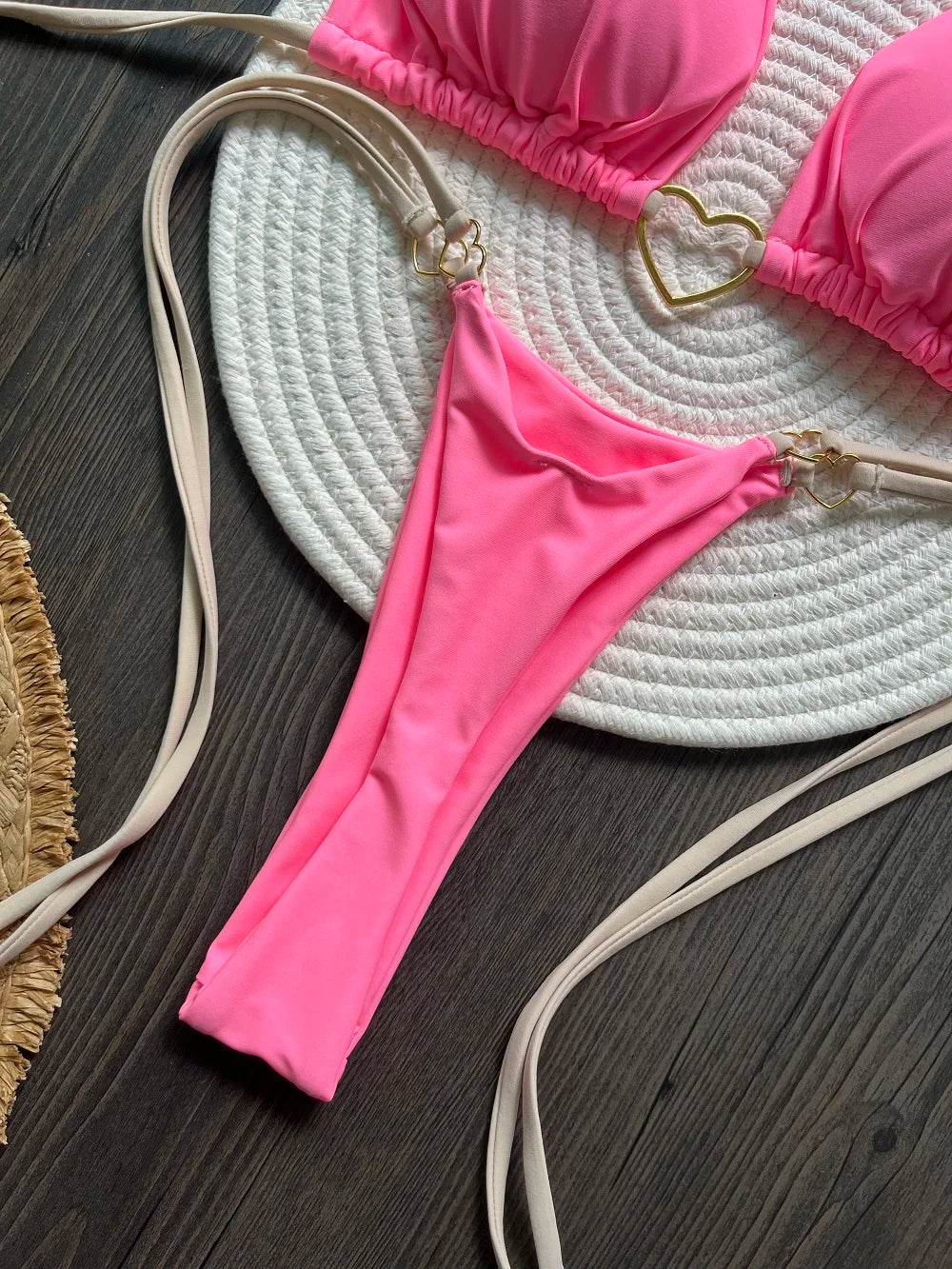 RUOTONSEPT Solid Color Bikini Set Women's Swimwear