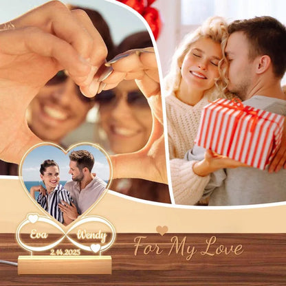 Personalized Acrylic Photo Frame for Couples Anniversary