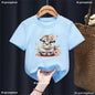 Kawaii Otter Love Printed T-Shirt for Kids