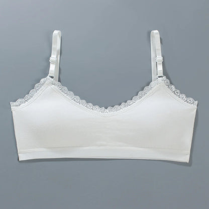 Girls Lace Training Bras Set Cotton Padded Daily Wear