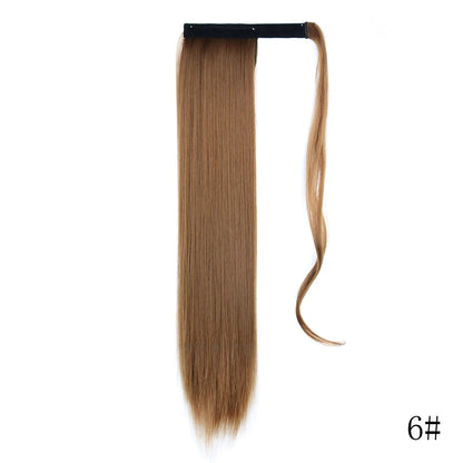 Long Straight Clip-in Ponytail Hair Extension Black