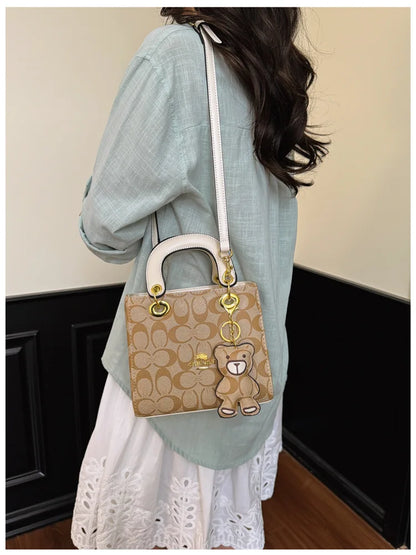 Vintage Monogram Handbag with Bear Charm