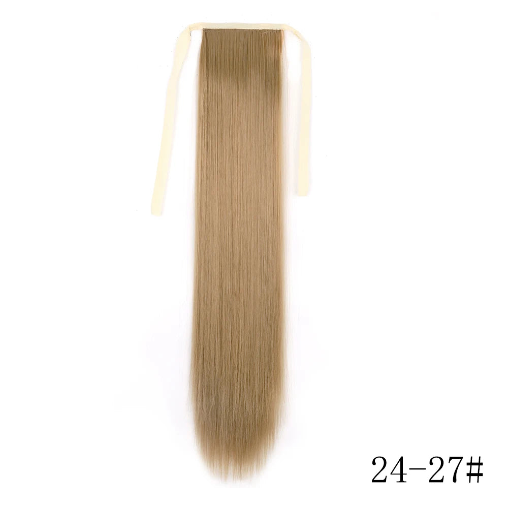 Long Straight Clip-in Ponytail Hair Extension Black