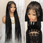 Synthetic Full Lace Cornrow Braided Wig for Black Women
