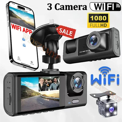 1080P WiFi Dash Cam with Front and Rear Cameras