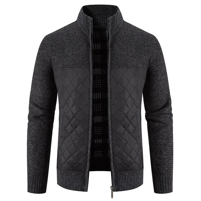 Men's Slim Fit Stand Collar Zipper Jacket