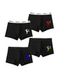 Boys Cotton Boxers with Letter Print 4-Pack