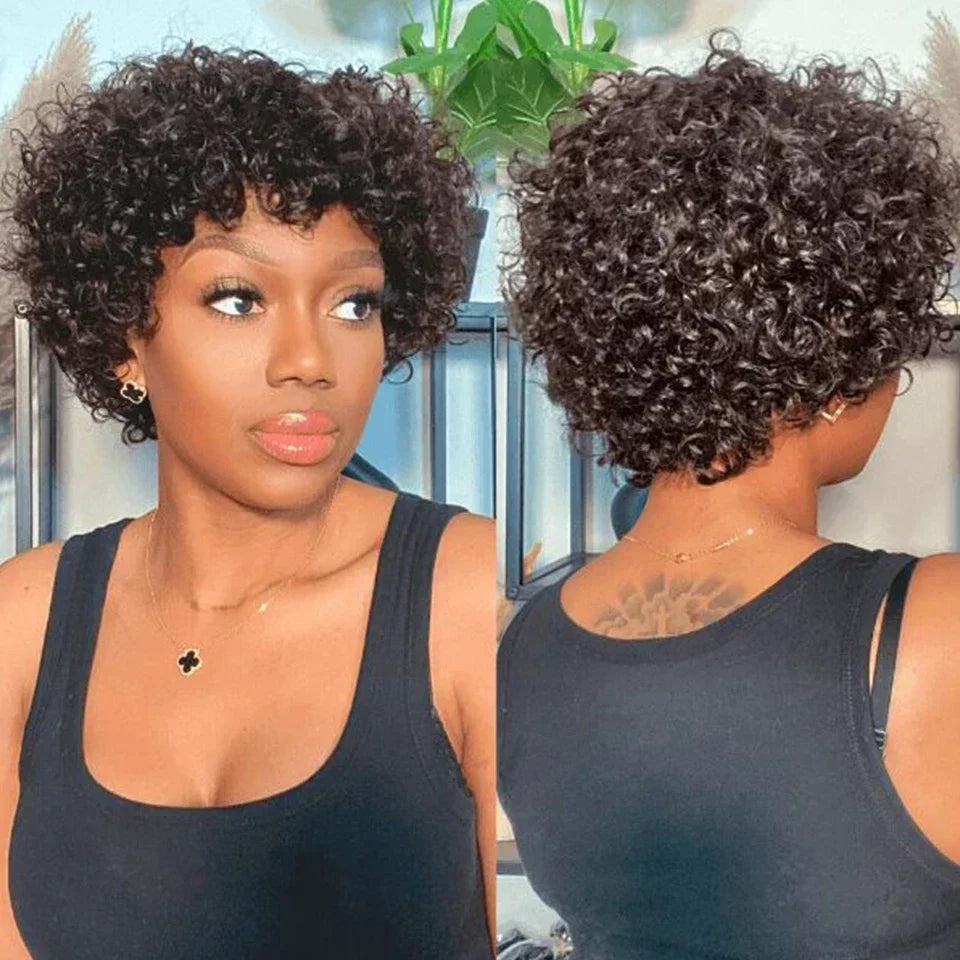 Brazilian Afro Puff Pixie Bob Wig 99J Natural Brown