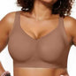 Wireless Push-Up Bra for Women, Soft Nylon Seamless Underwear