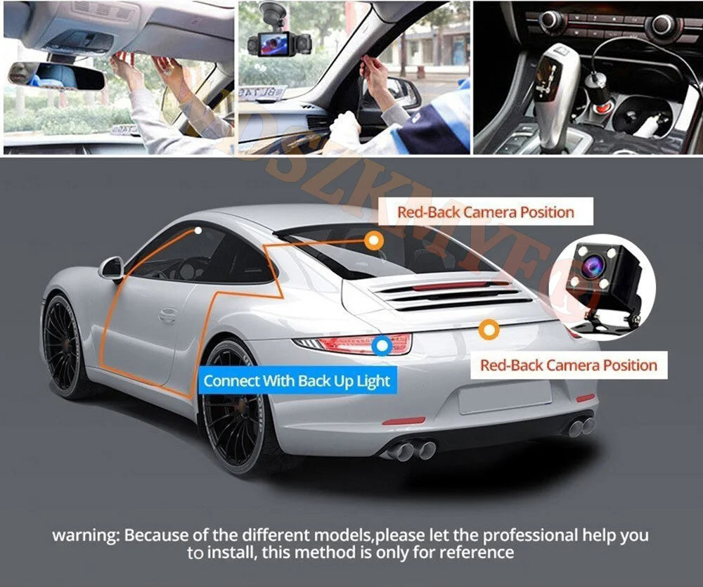 4 Lens 1080P Car DVR Video Recorder with Rear View Camera